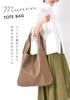 Notre Favori Genuine Leather Tote Bag for Women, Large Capacity, Shoulder Bag, A4 Size, Manon Milk Tea