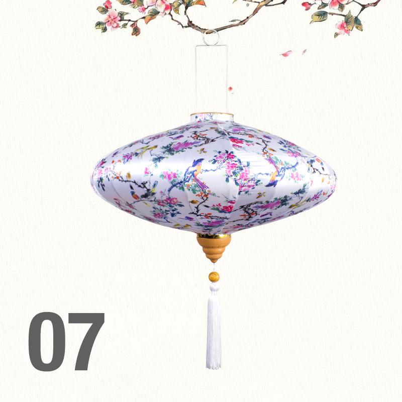 12/14 Inch Chinese Style Satin Silk Lantern Corridor Restaurant Tea Room Decor Palace Lamp Mid-Autumn Spring Festival Decor