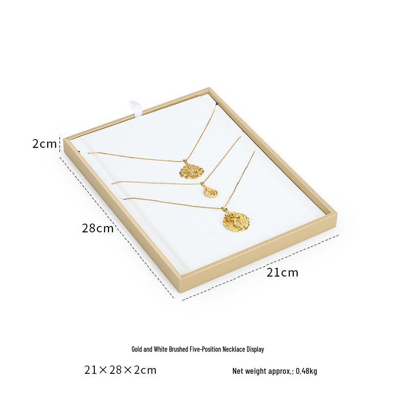 Ya Yu Jin Bai Jewelry Display Tray for Bracelets, Ear Studs, Necklaces - Silver & Gold