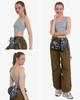 WATERFLY Waist Bag with Water Bottle Pouch for Outdoor Lightweight and Breathable for and Strolling Activities, Unisex, Running, Walking, Jogging,