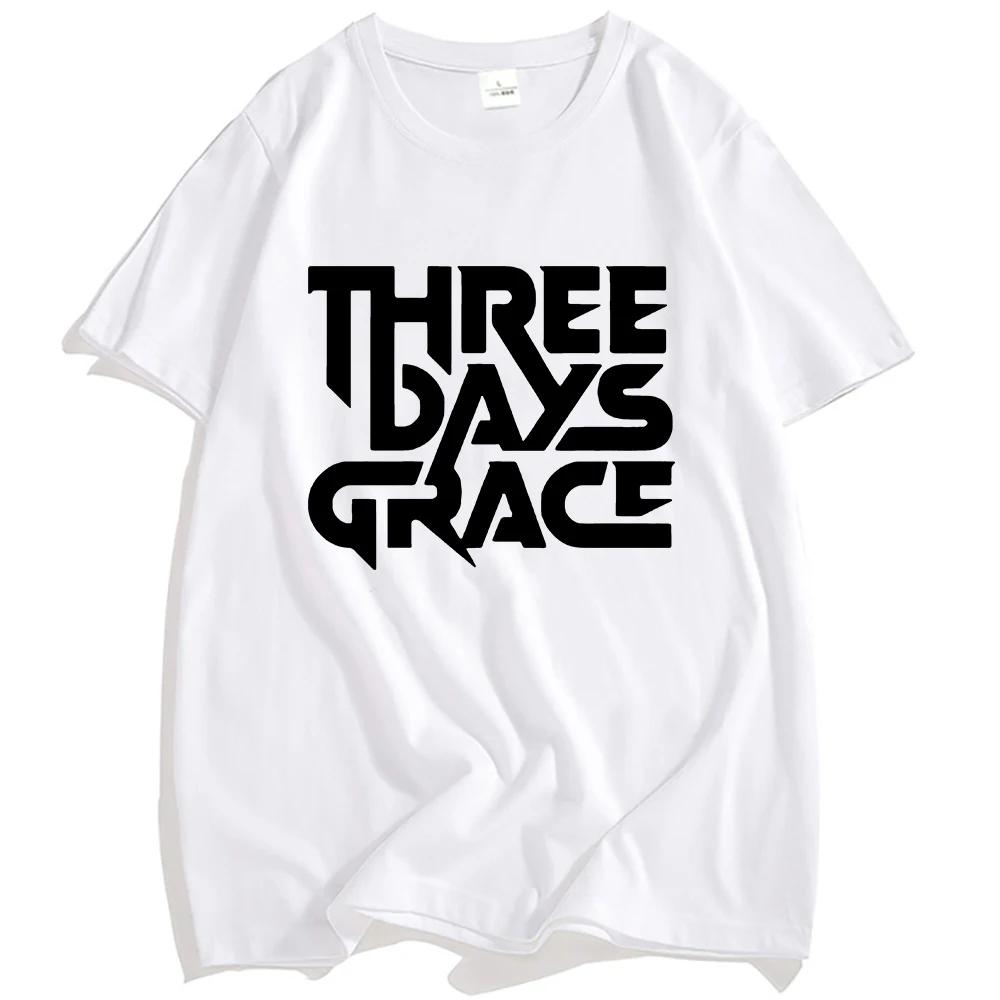 Koszulka z nadrukiem zespołu THREE DAYS GRACE Lato Bawełna Krótki rękaw T-shirty Casual Męska Damska Koszulka O-neck Unisex Streetwear Grunge