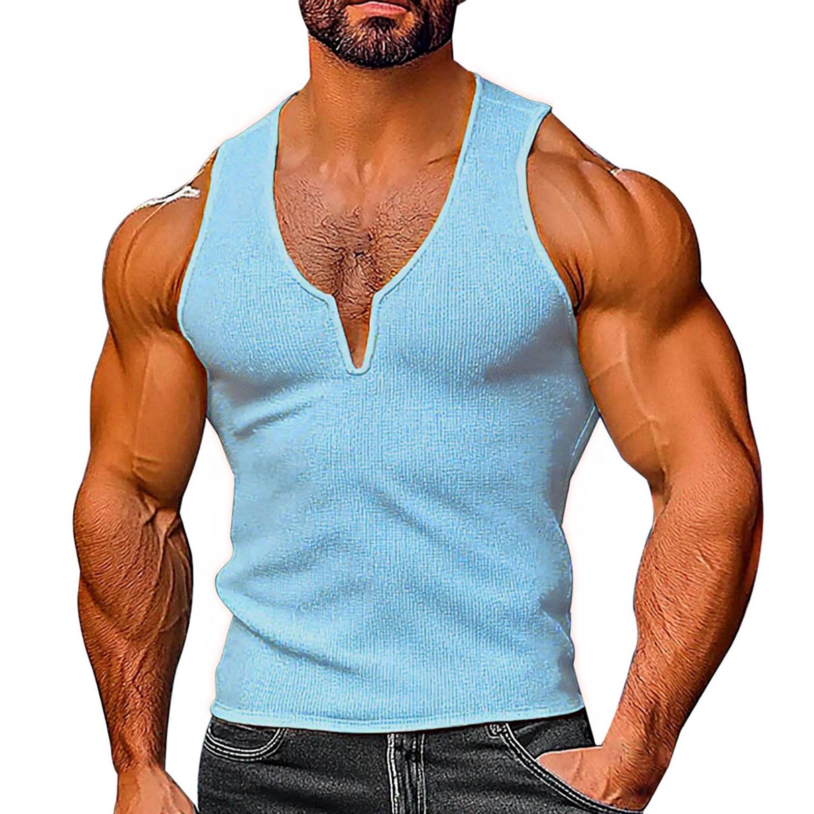 

Men V-Neck Leisure Sleeveless Vest L