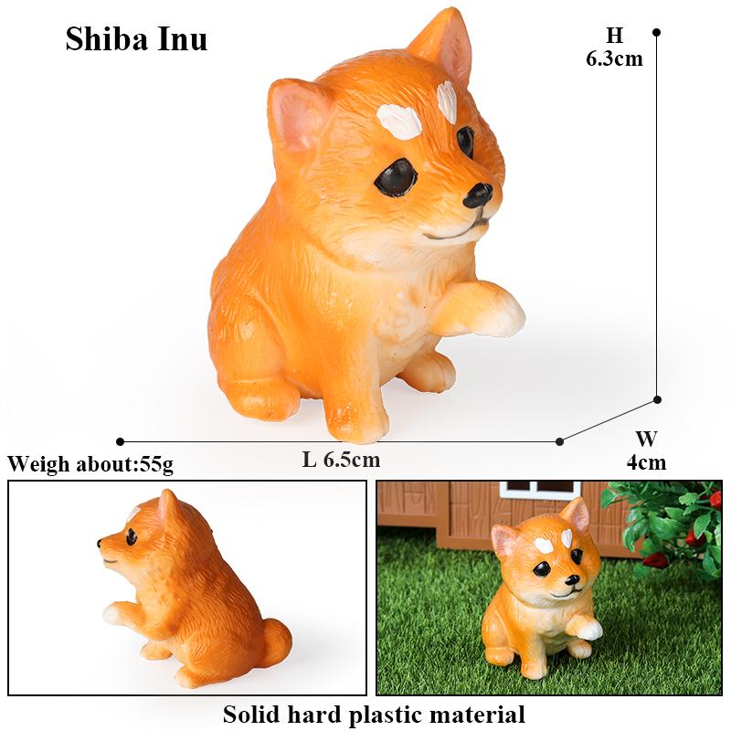 Oenux Farm Model Pig Hen Rabbit Shiba Inu Goat Action Figures Poultry Animals Figurine PVC Miniature Home decor Lovely Kids Toy