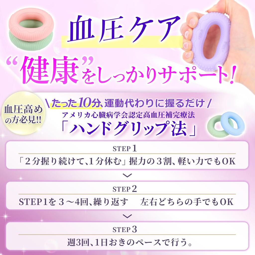 Grip Strength Training Hand Grips, Set of 2, Blood Pressure