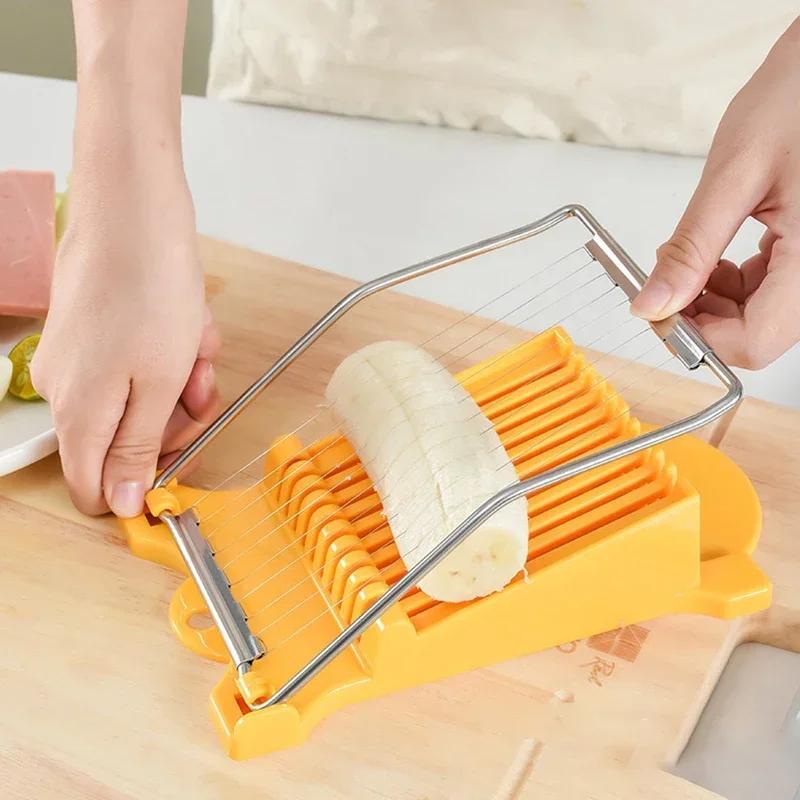 1Pcs Lunch Meat Slicer Stainless Steel Food Cutter Multifunctional Cheese Banana Vegetable Fruits Food Slicer Home Kitchen Tool