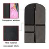 Garment Bag Waterproof Dustproof Hanging Clothes Cover Multi-Pocket Design Zipper Closure Clothing Storage Bag