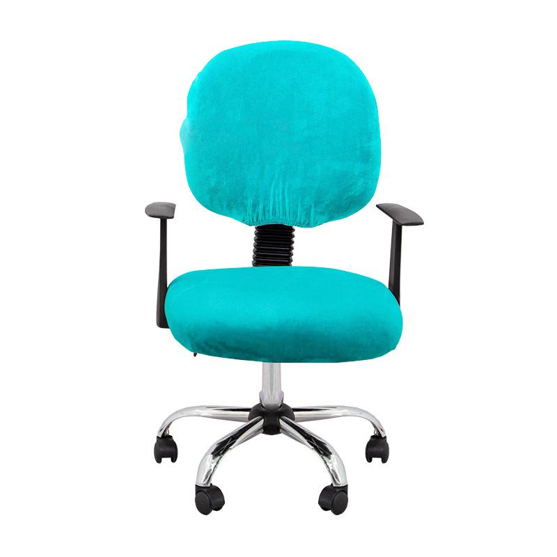 

Мягкий теплый мягкий бархатный чехол для офисного стула, однотонный чехол для компьютерного стула, универсальная защита стула(Сиденье + Спинка )