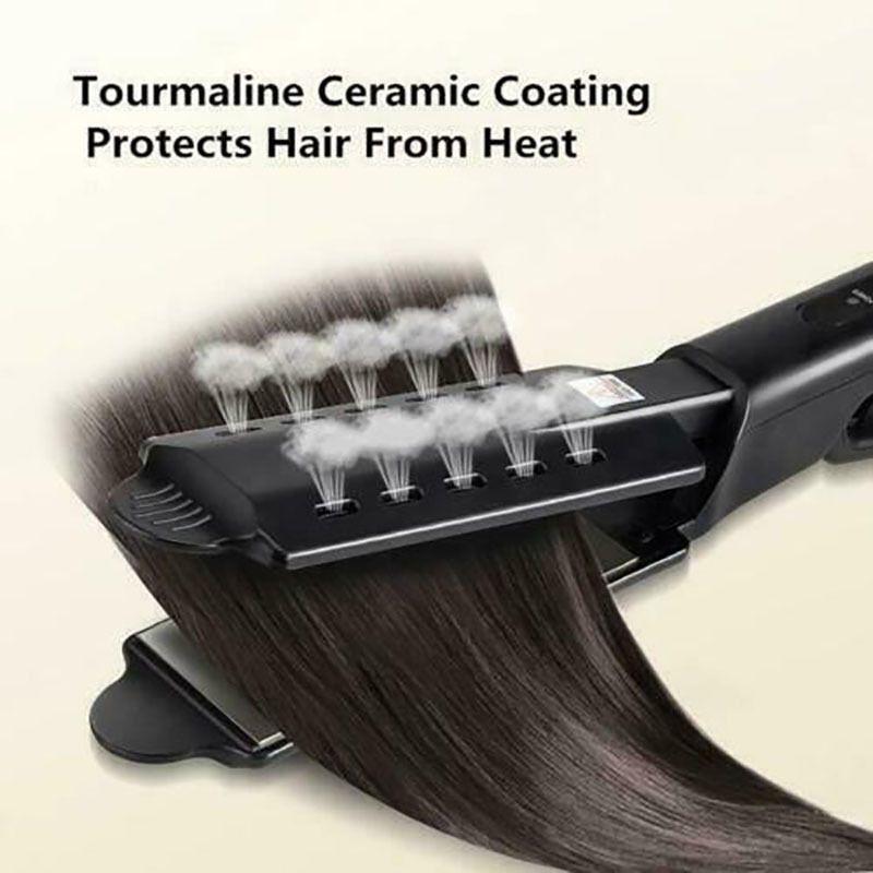 Adjustable Temperature Straightener: Damage-Free Hairstyling Tool for Bangs and Hair.