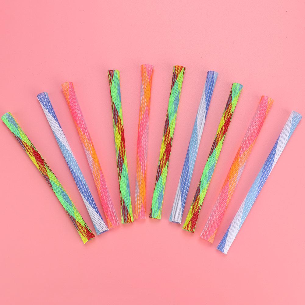 10Pcs Freely Folding Spring Shape MultiColor Cat Bouncing Toy Good Elasticity Pet Playing Toy