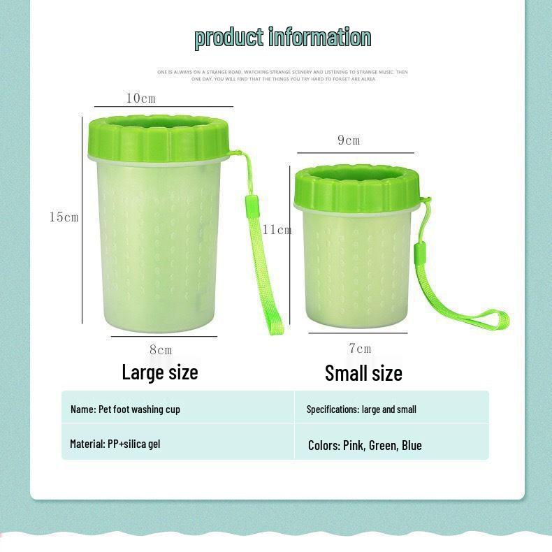 Portable Pet Paw Cleaning Set: Silicone Foldable Cup for Cats and Dogs