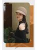 French Retro Wool Felt Women's Octagonal Hat for Autumn and Winter
