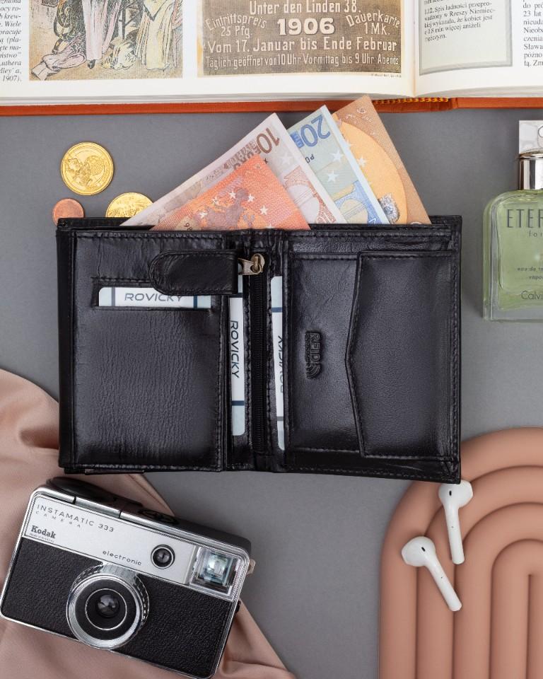 Men's Leather Wallet RM-04-BCF-BP-9519 Black