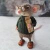 Mouse Christmas Needle Felted Mouse Craft Decorations Needle Felted Cute Needle Felted Mouse Handmade Material Package