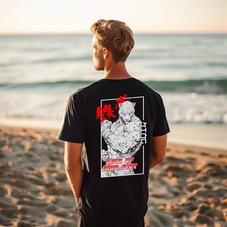 

TEKKEN 8 King Аниме Футболка Тяжелый Хлопок Игровая Футболка Игровая Уличная Одежда Графическая Футболка Подарки для Геймеров Стильная 4XL