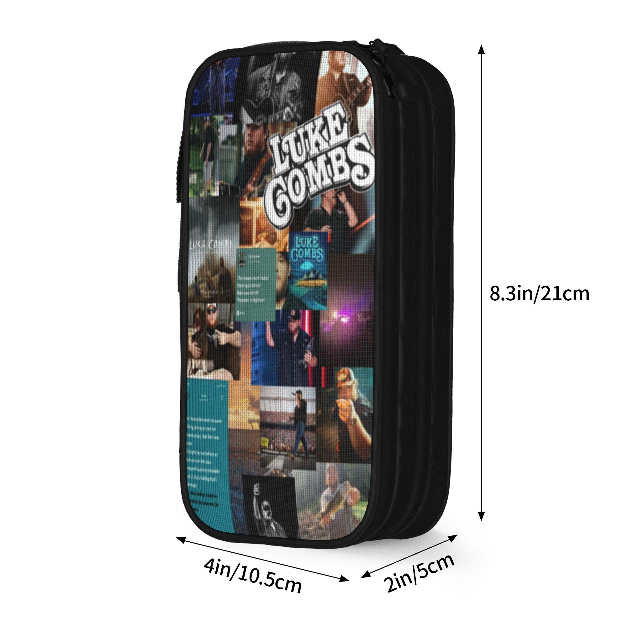 Trousse à crayons Luke Combs tour 2026 Joli Sac Porte-Stylos Étudiant Grande Capacité Étudiants École Trousses à Crayons Zippées (as the picture,M)