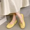 Ballet Mary Jane French small single shoes women's 2025 summer new bow soft sole shallow mouth with skirt flat shoes