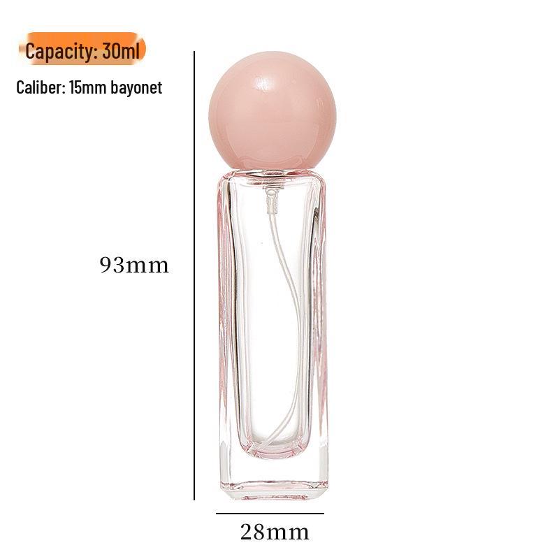 Multi-color Frosted Glass Perfume Bottle, 30ml Portable Rectangular Spray Decanter