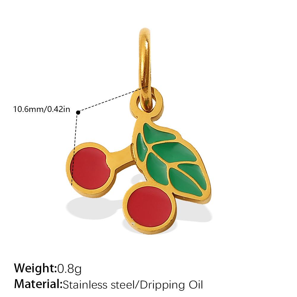 Fresh And Sweet Pendant Red Dripping Fruit Cherry Diy Jewelry Pendant Accessories