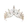 Handmade Crystal Beaded Princess Crown Headband for Girls - Ideal for Birthdays, Weddings, and Performances