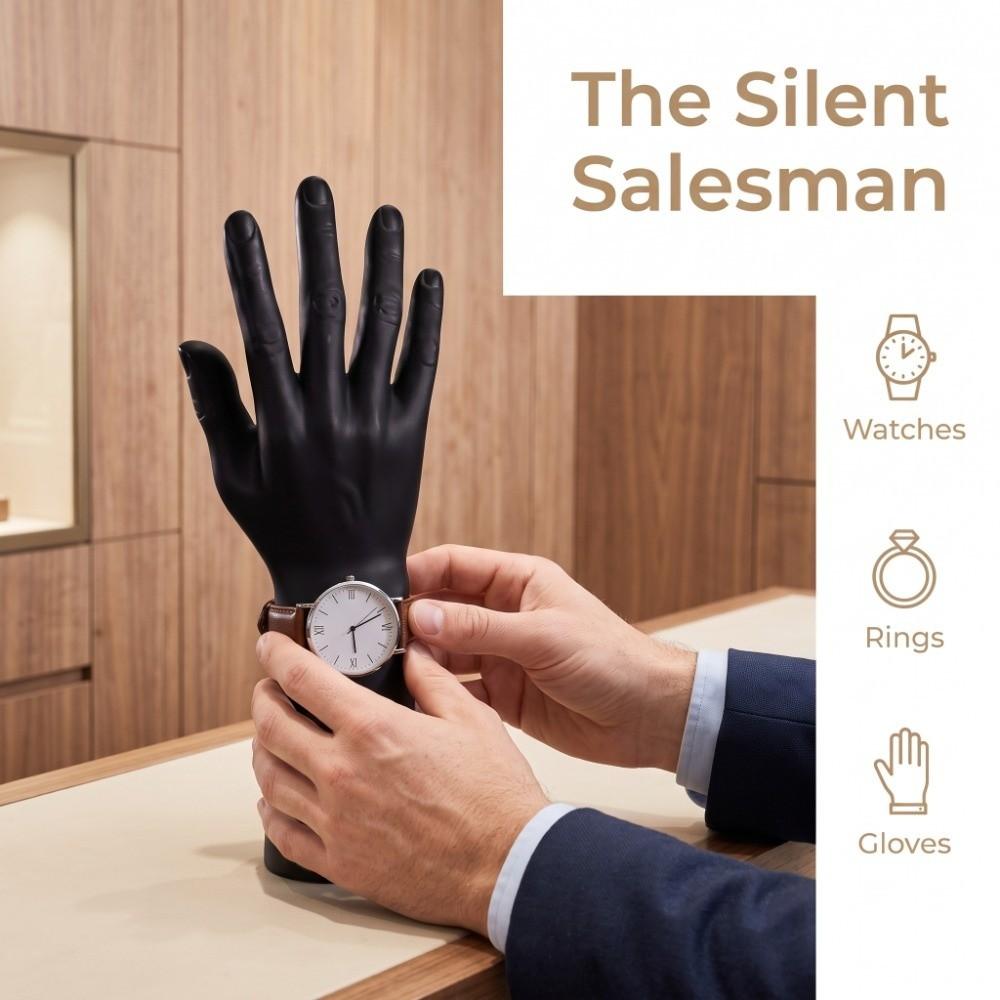 Stehende Schaufensterpuppenhand Realistische Ring-Display-Requisite Hand-Display-Ständer Schaufensterdekoration