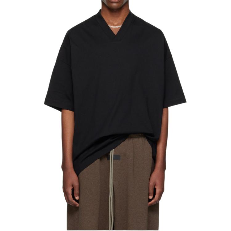 Fear of God Essentials V Neck Black Men Tops 125SU244210F