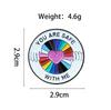 Custom Heart Glitter Alloy Brooch: Fashionable English Letter Pin for Backpacks, Clothes, and Accessories