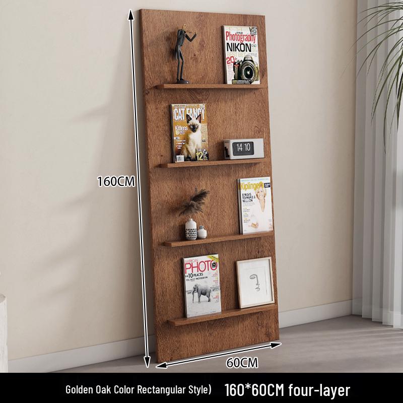 Nordic Floor-Standing Bookshelf: Multi-Layer Wall Storage Rack for Magazines and Picture Books