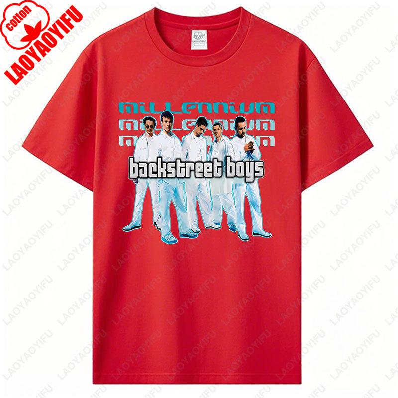 Backstreet Boys Millennium Tour Hudební Vintage Tričko Pánské Dámské Hipster Populární Vrcholy Letní Móda Streetwear Unisex Trička Dárek