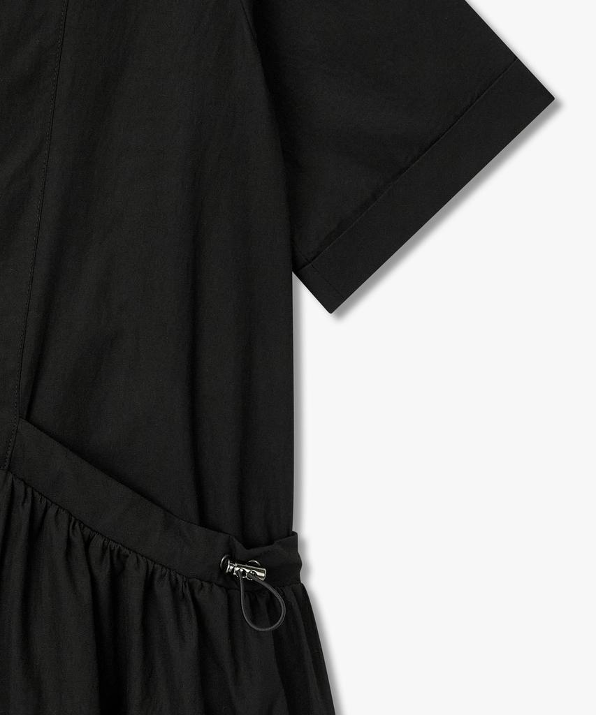 Bobeu Front Zippered Shirt Dress_Black 7156337001