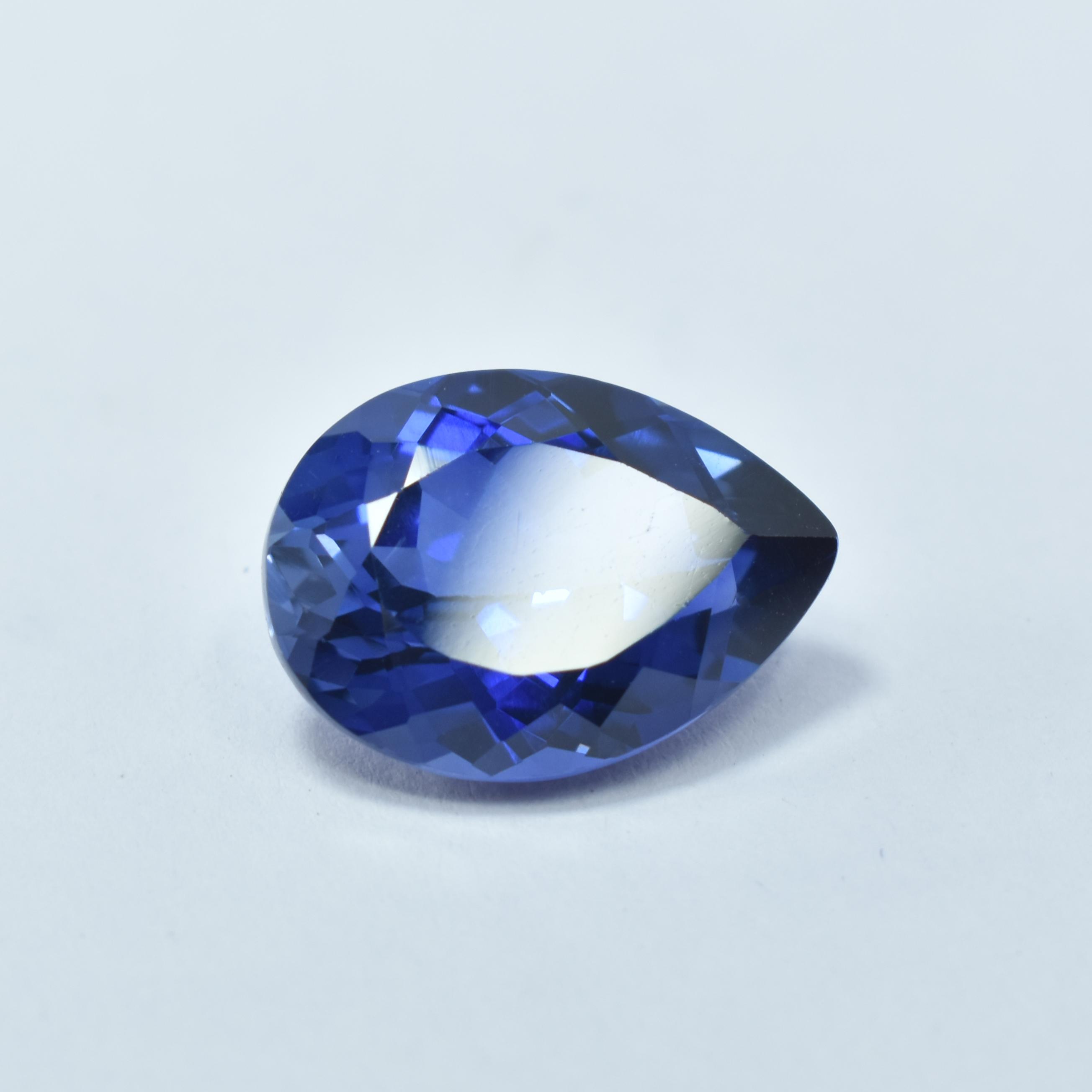 

TANZANIAN 11.15 Ct Natural Blue Tanzanite Pear Cut CERTIFIED Loose Gemstone 16.0 mm Approx. синій