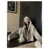 Women's Hooded Sweatshirt Wide Leg Pants Sports Suit Loose Fit