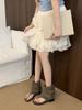 Soft leather version of French herringbone toe sandals women's 2025 summer new flat-bottomed cool boots loose sleeve warehouse tube short boots