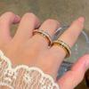 Eleganter Vollbohr-Ring Minimalistischer Fingerring Mode Drehbarer Ring Party