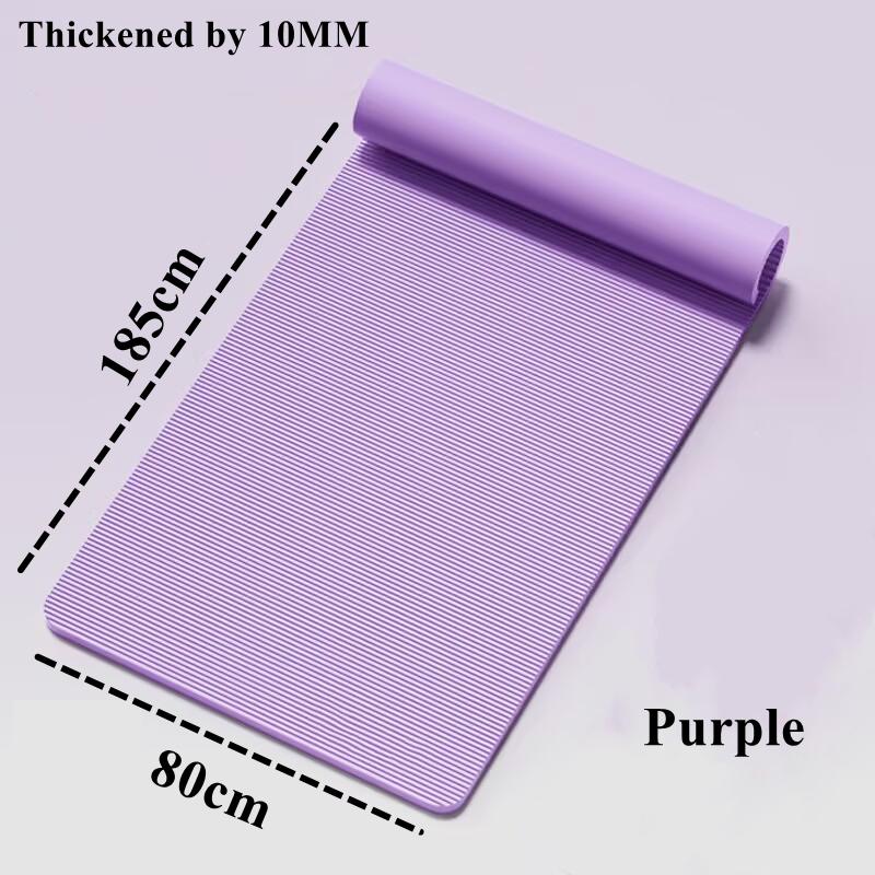 200/185×80/90Cmyoga Mat Travel Fitness Exercise 10Mm Thicknesses For Yoga Pilates Floor Workouts Thicken Widen Moisture-Proof