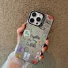 World Travel Route Map Laser Vitality Shell Lens Half Pack Suitable for Apple Series For iPhone 14 Pro 17 16 15 13 12 11 Pro max Plus