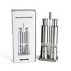 New Manual Salt Pepper Mill GrindeSet Stainless Steel Pepper Mill Salt Set Spice Grinder Containers Adjustable Mill Shakers