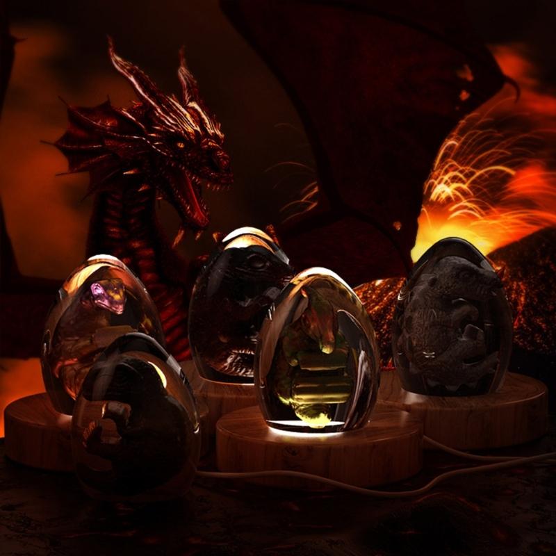 3D Dragon Egg Resin Molds Silicone Keychain Mold,3D Animal Ornaments Mold Dragon Egg Night Light Mold for DIY Crafts
