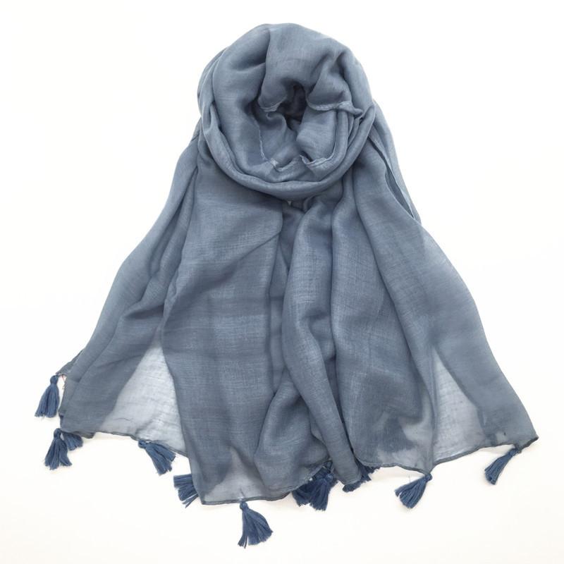 Solid Voile Women Scarf New Summer Girls Tassels Sunscreen Thin Scarves Soft Shawl Foulard Viscose Spring Lady Wrap Shawls