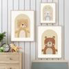 Cartoon Cute Lion Hippo Bear Giraffe Animals Nursery Posters Prints Canvas Painting Wall Art Pictures Baby Room Home Decor