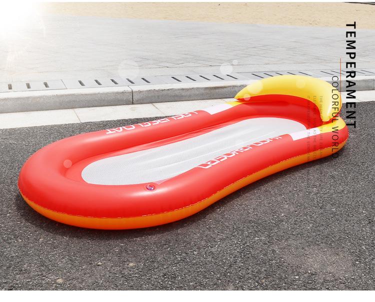 Adult Inflatable Recliner with Mesh Float, Anti-Rollover Swimming Ring, Water Floating Bed - Swim Ring for Influencers.