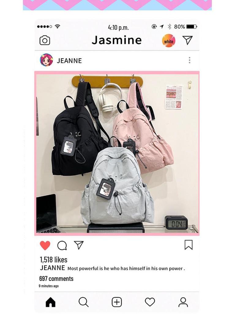 Moderner Leichter Damen Minimalistischer Rucksack: Vielseitig, Pendlerfreundlich, Lässig, Studenten-Schulranzen