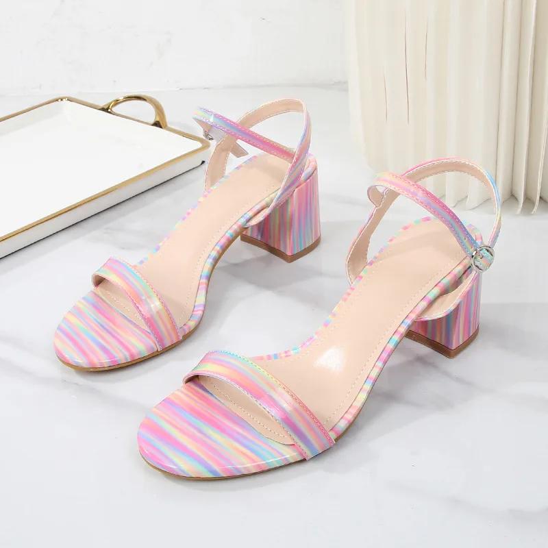 Plus Size 36-42 Shoes for Women Summer Fashion High Heel Comfortable Platform Sandals Casual Non-slip Sandalias De Mujer