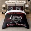 Set Biancheria da Letto Design Motorhead Testo Personalizzato 1 Copripiumino & 2 Federe