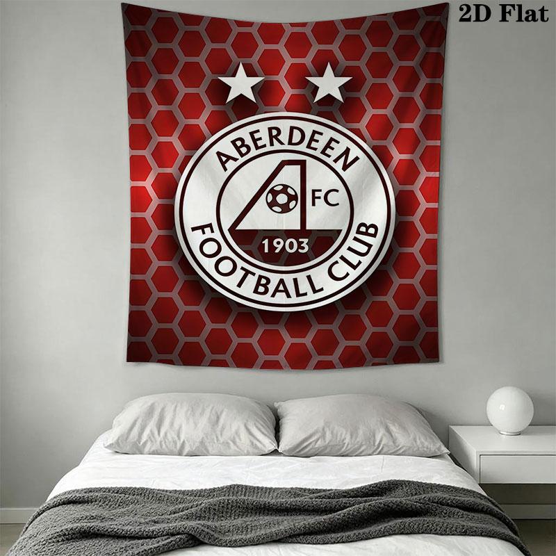 Aberdeen logo Wall Hanging Printed Fabric Blanket Decorative Tapestries for Bedroom Living Room Home Decor