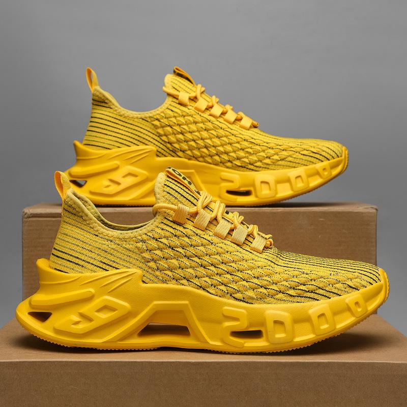 Pantofi sport de alergare pentru bărbați, ușori, casual, la modă, cu design blade, din plasă respirabilă, cu amortizare de înaltă performanță