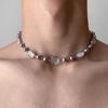 Starburst Double Layer Men's Necklace: Trendy, Light Luxury Hip Hop Style, Unisex Clavicle Chain
