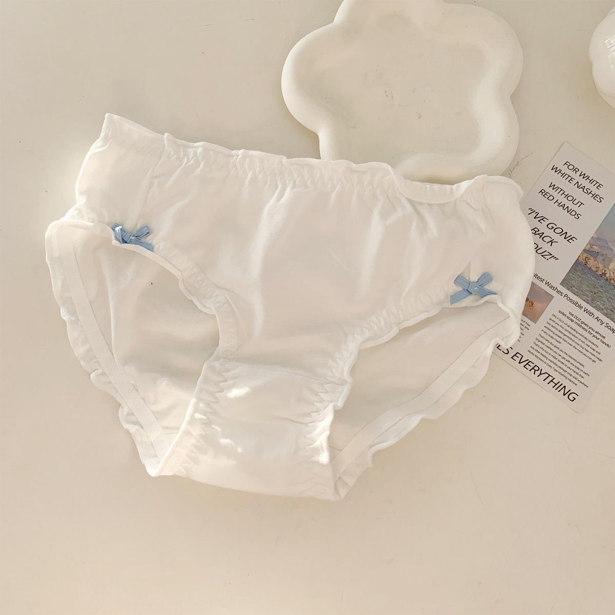 Женские Весенние и Осенние Новые Милые Сладкие 5A Антибактериальный Хлопок Вставкой в Промежность Обертывающие Бедра Трусики M