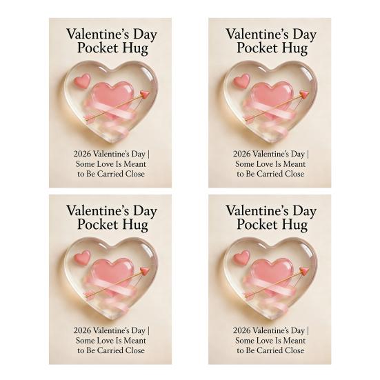 Valentinstag Taschenumarmung Mini Herzförmiger Taschenumarmungs-Token mit Grußkarte Erinnerungsgeschenke für Frauen Männer Ihn Sie