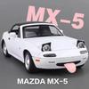 1:24 Mx-5 Toys Cars Alloy Diecast Models With Light Sound Miniature Vehicle Wheel Steering Car Model For Child Adult Gifts