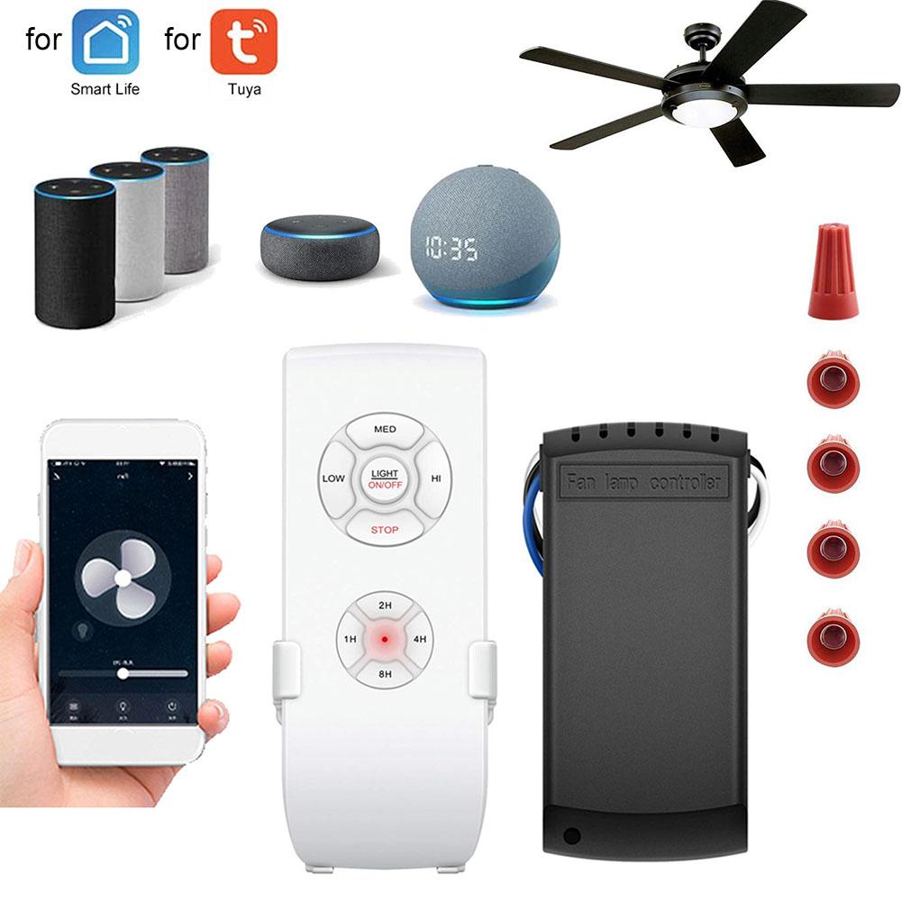 WiFi Smart Home Ceiling Fan Light Remote Control Kit App and RF Remote Control Dual Control For for Light and Fan